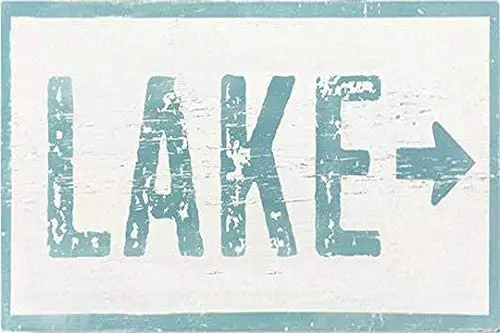 

Large Lake Arrow Retro Street Sign Household Metal Tin Sign Bar Cafe Car Motorcycle Garage Decoration Supplies12 X 8 Inch