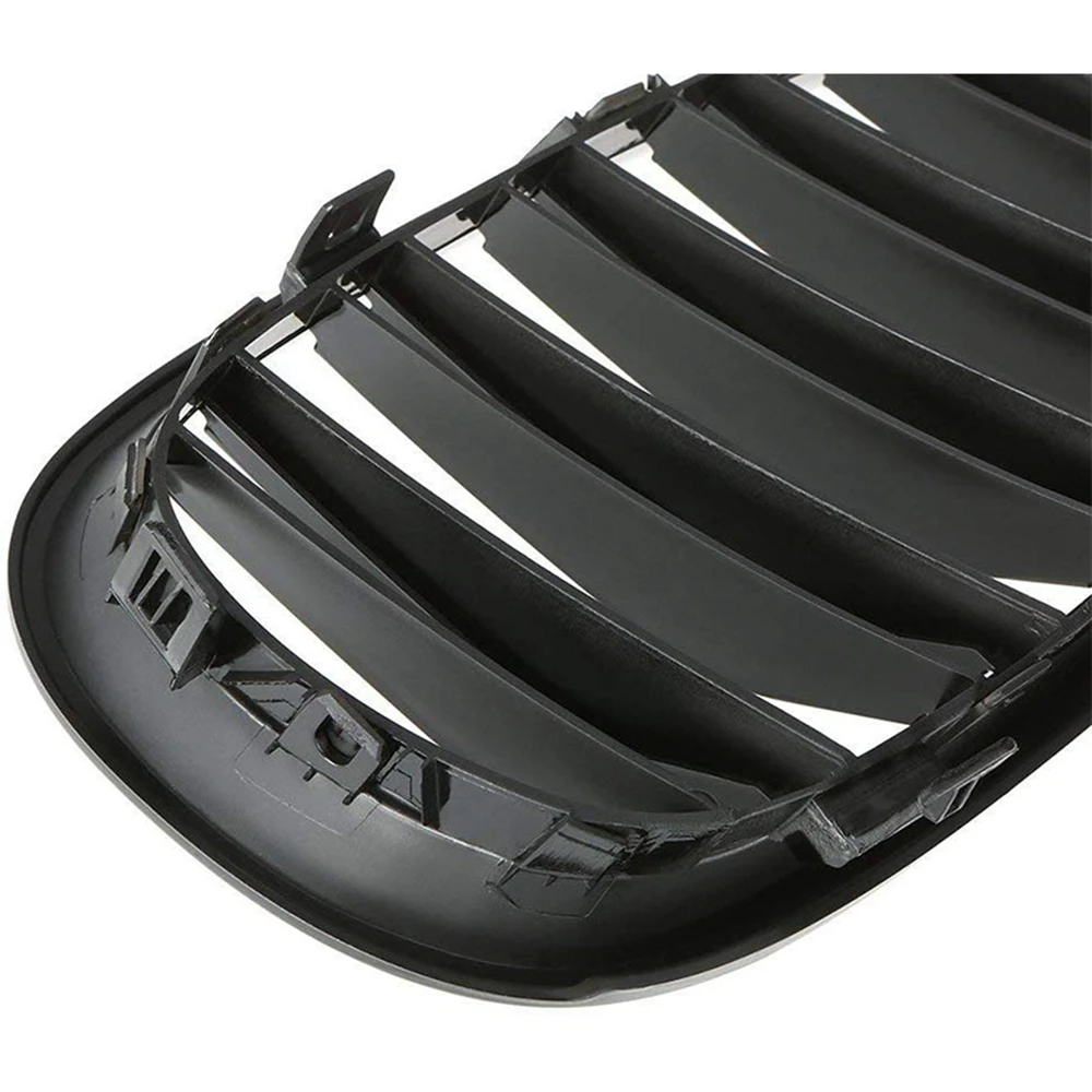 

2 PCS Front Bumper Hood Kidney Grill Replacement Dual Slat Sport Grilles For BMW 5 Series E60 E61 03-09 Car Styling Accessories