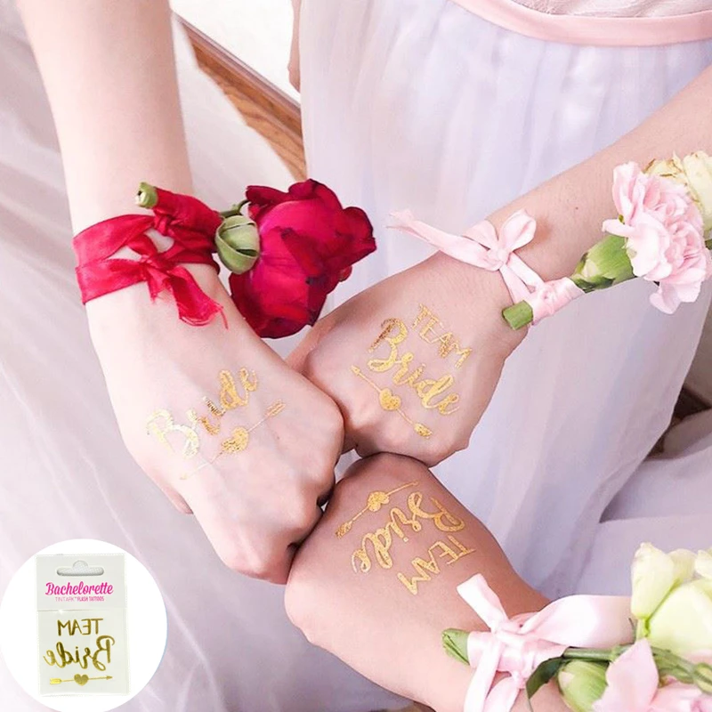 Горячие Свадебные украшения Команда Невесты чтобы быть татуировки сувениры Boda