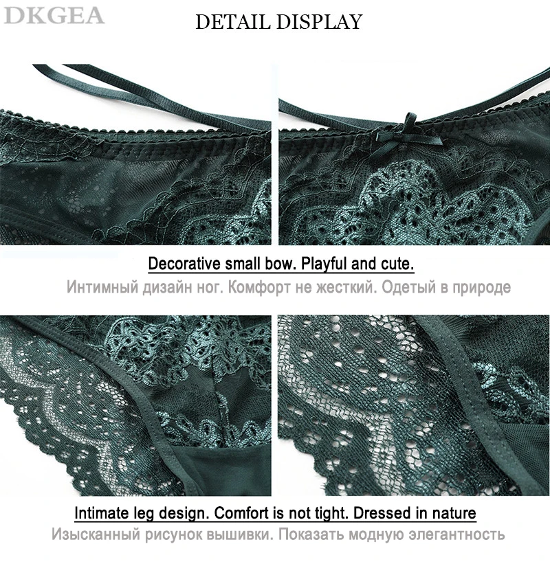 New Gray Panties Sexy Low-rise Women Underwear Embroidery Plus Size XL L Briefs Comfortable Transparent Panty Lace Lingerie