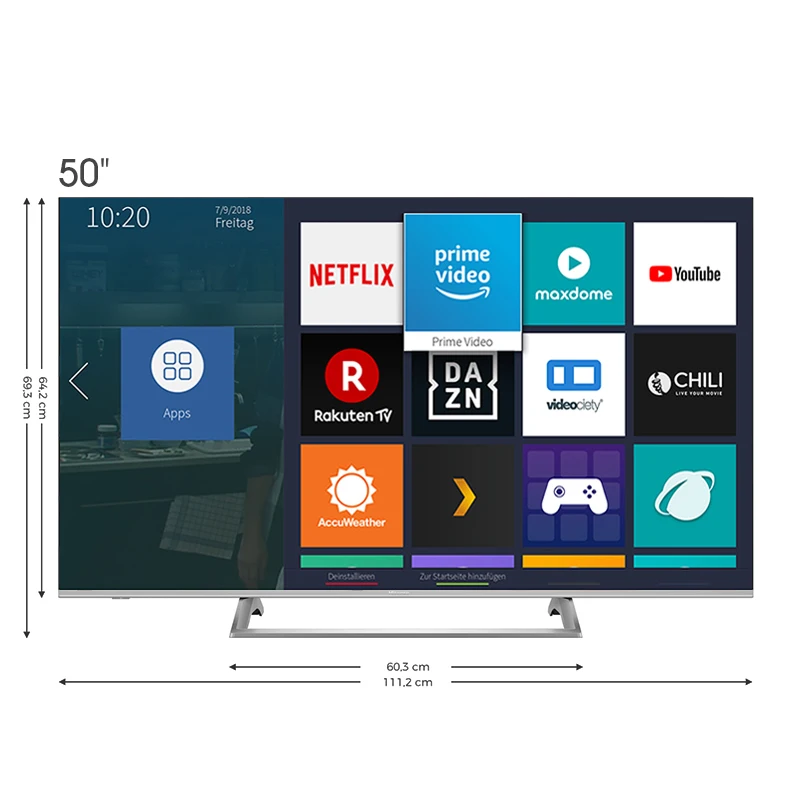 50 Inch Tv Телевизор Hisense 50&quot H50A6140 4K Ultra HD Smart TV Mеталлической Подставка MOLNIA|Телевизоры|