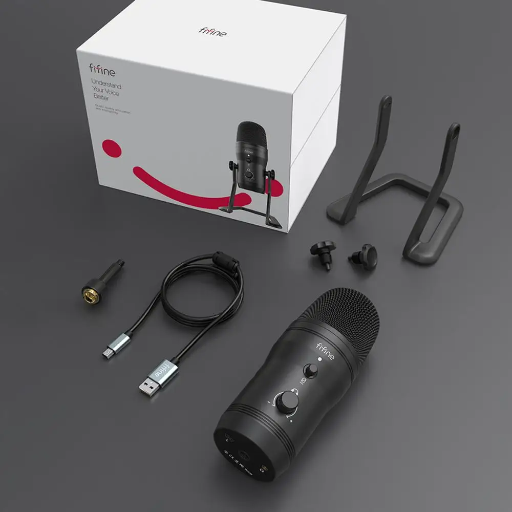 USB-микрофон FIFINE для записи микрофон подкастинга компьютера/PS4/Mac четыре модели
