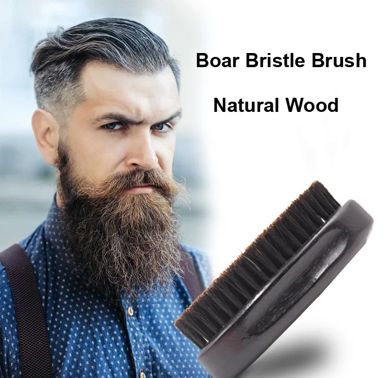 1 шт. натуральная деревянная щетина кабана щетка для бороды усы Мужская Уход за