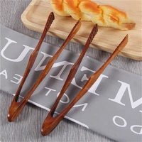 1 pc bamboo cooking kitchen tongs food bbq tool salad bacon steak bread cake wooden clip home kitchen utensil l1