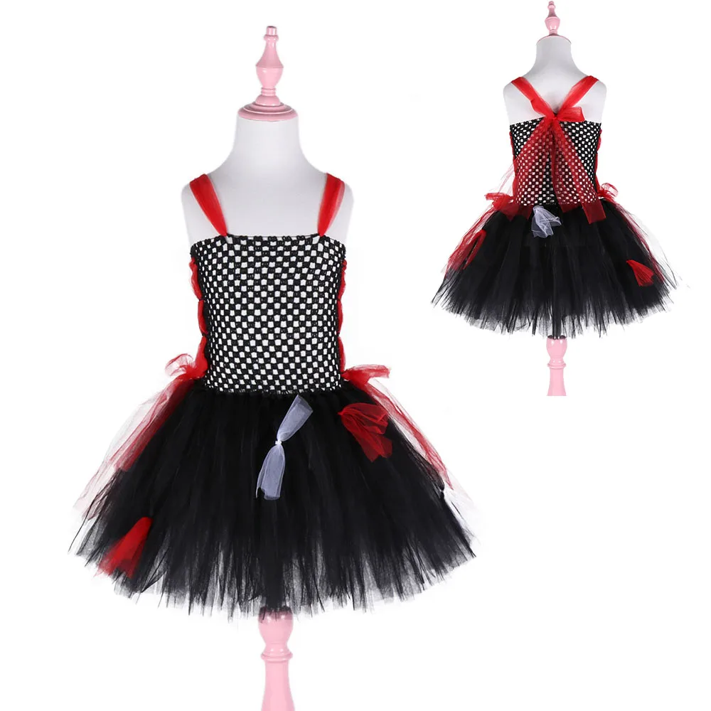 Костюм ведьмы вампира порочного цвета платье пачка для девочек на Хэллоуин