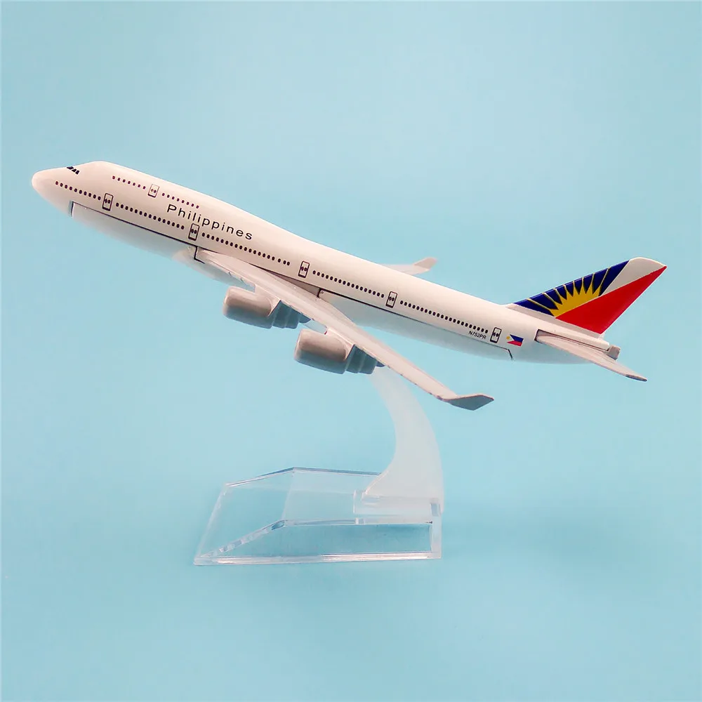 

16cm Metal Aircraft Plane Model Air Philippines B747 400 Airlines Boeing 747 Airways Airplane Model w Stand