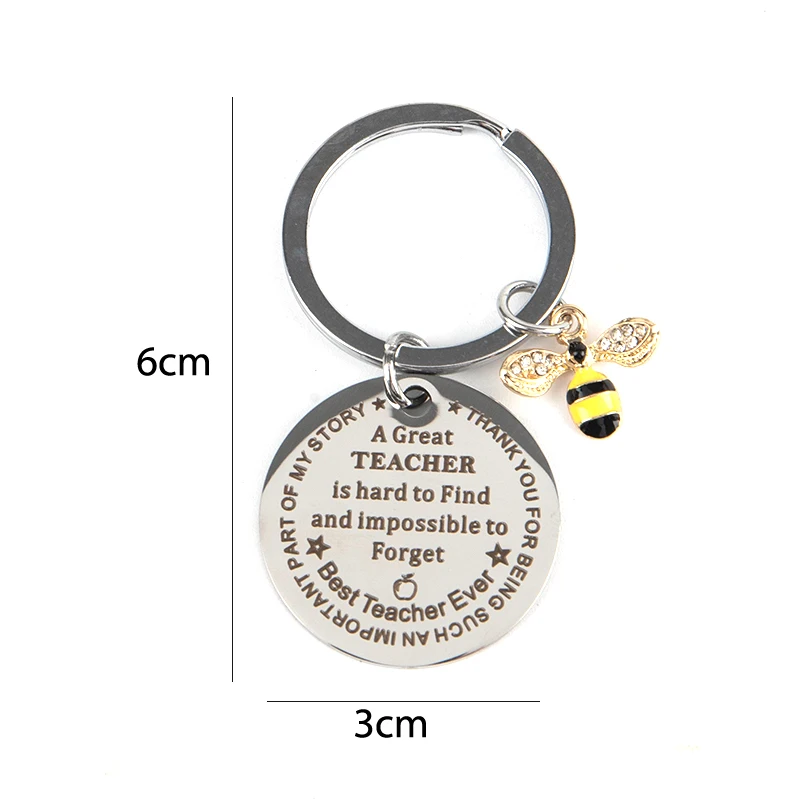 Брелок Для ключей на День учителя элегантный брелок с подвеской в виде пчелы