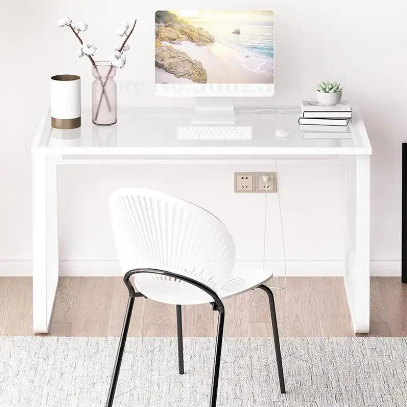 Современный компьютерный Рабочий стол закаленный стеклянный | Мебель