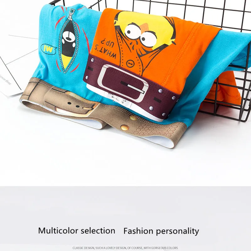 Забавное нижнее белье мужские боксеры из обработанной вискозы с изображением