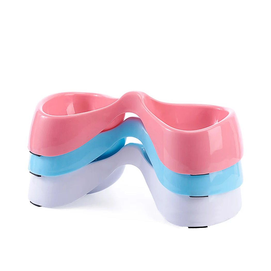 Legendog двойная миска для домашних животных с бантом креативная пластиковая еды