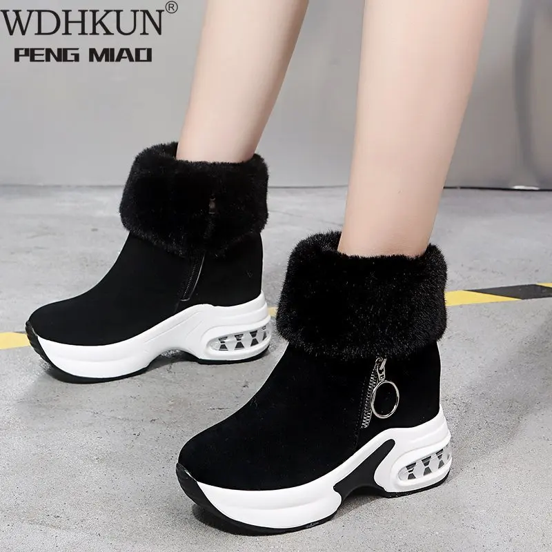 

Women Ankle Boot Warm Plush Winter Shoes for Woman Boots High Heels Ladies Boot Women Snow Boots Winter Shoes Height Increasing