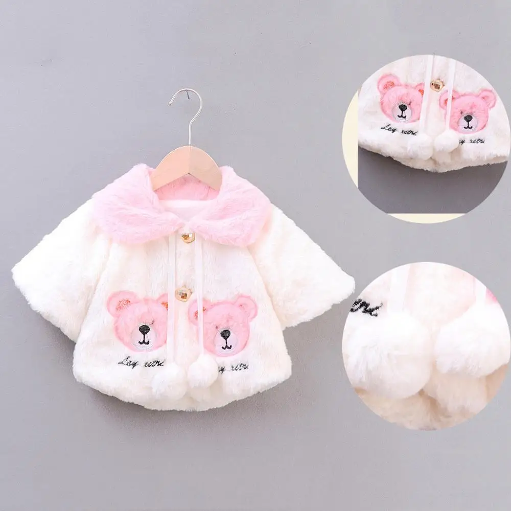 Новый стиль одежда для маленьких девочек милое флисовое меховое зимнее теплое