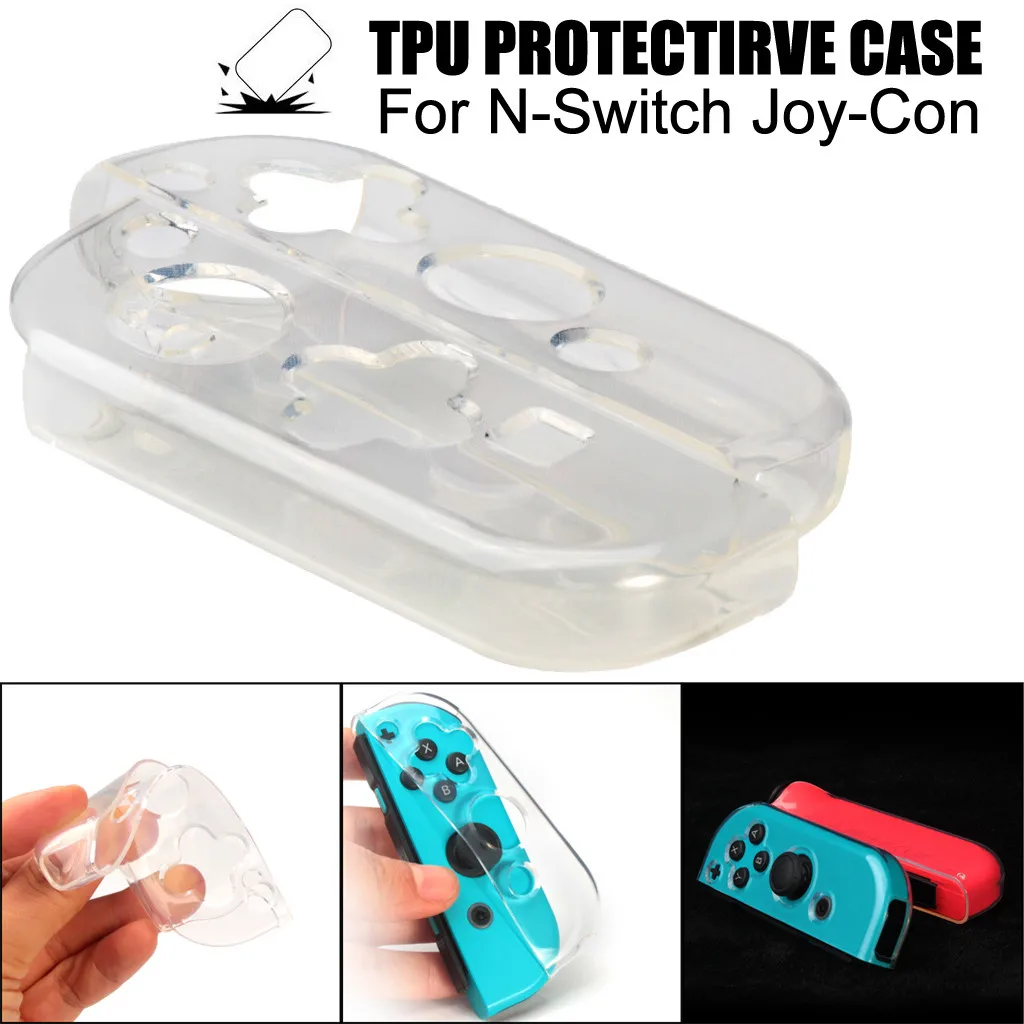 Чехол s An_ti-Scr_atch ультратонкий прозрачный защитный чехол из ТПУ для N-Switch Joy-Con Games &