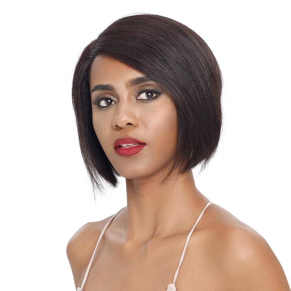 Парики из натуральных волос Remy Forte парики прямые короткие 100% бразильского волоса