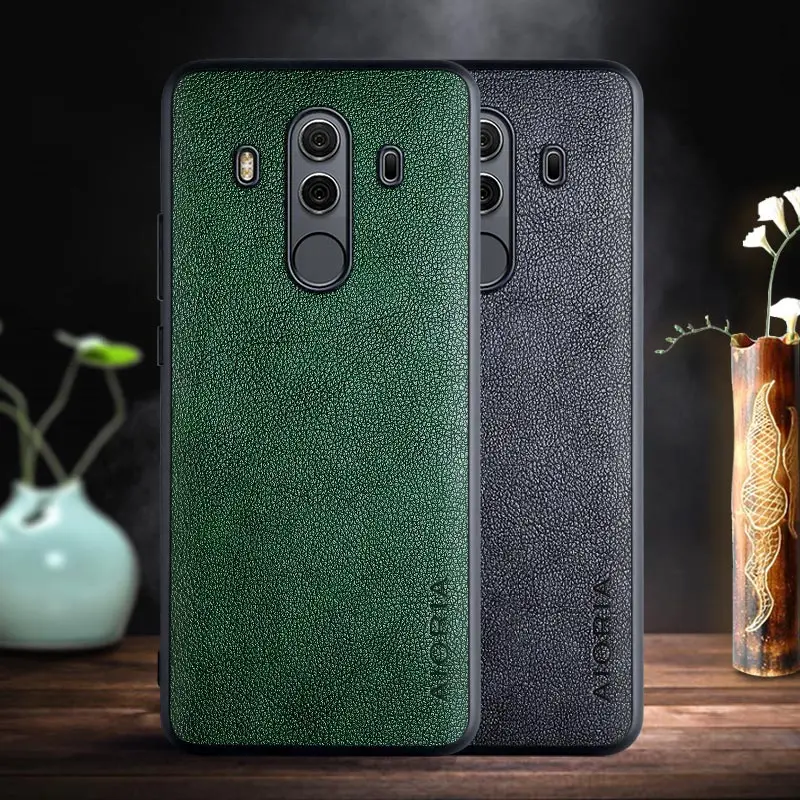 Чехол для Huawei Mate 10 Pro Lite чехол с ретро деловым дизайном из искусственной кожи ТПУ +