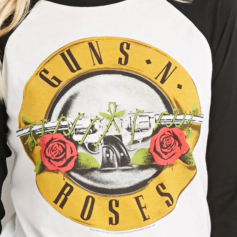 Женские летние топы Guns n Roses женская короткая футболка с принтом в стиле Харадзюку
