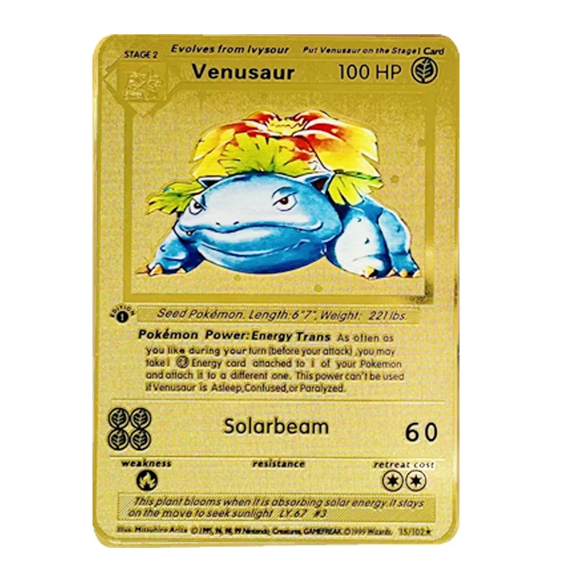 Английский Покемон карточка Charizard Venusaur Max Vmax Gx Золотая коллекция с покемонами