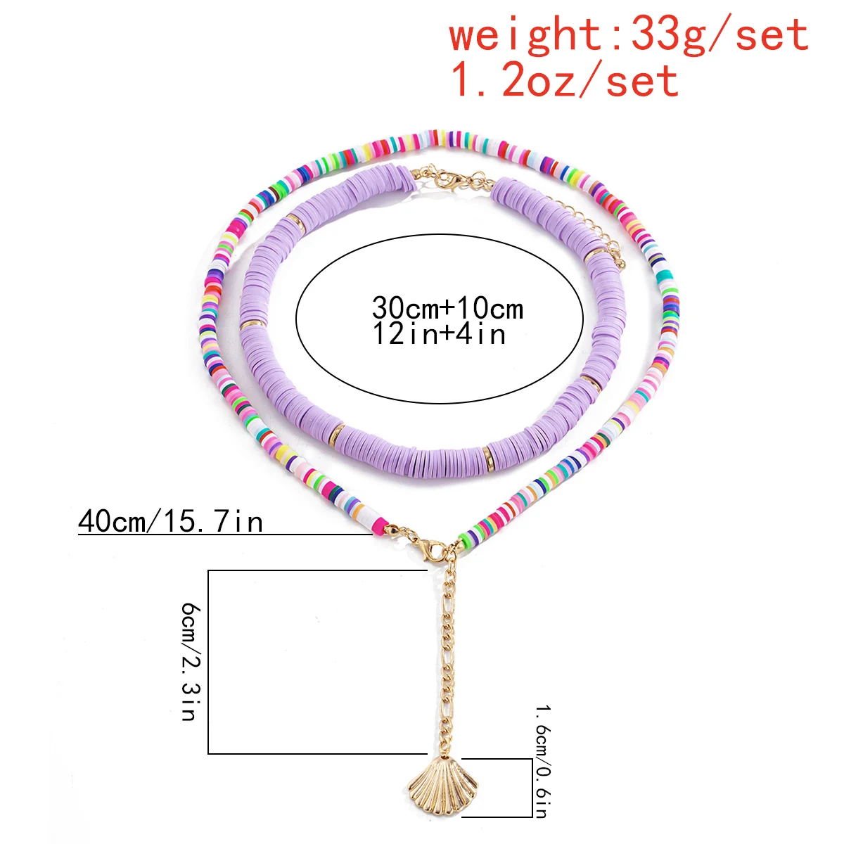 

Boho Heishi Shell Pendant Choker Necklace for Women Aesthetic Purple Multicolor Round Necklace Goth Collar Fashion Jewelry Gift