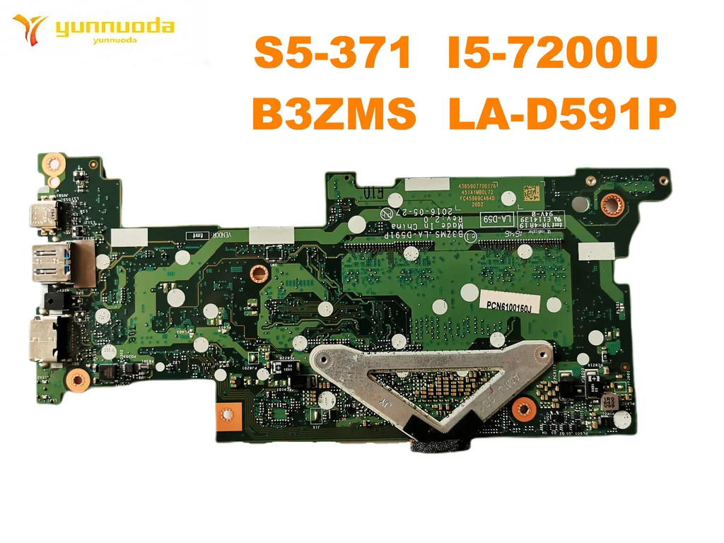Оригинальный Для ACER S5-371 Материнская плата ноутбука I5-7200U B3ZMS LA-D591P испытанное