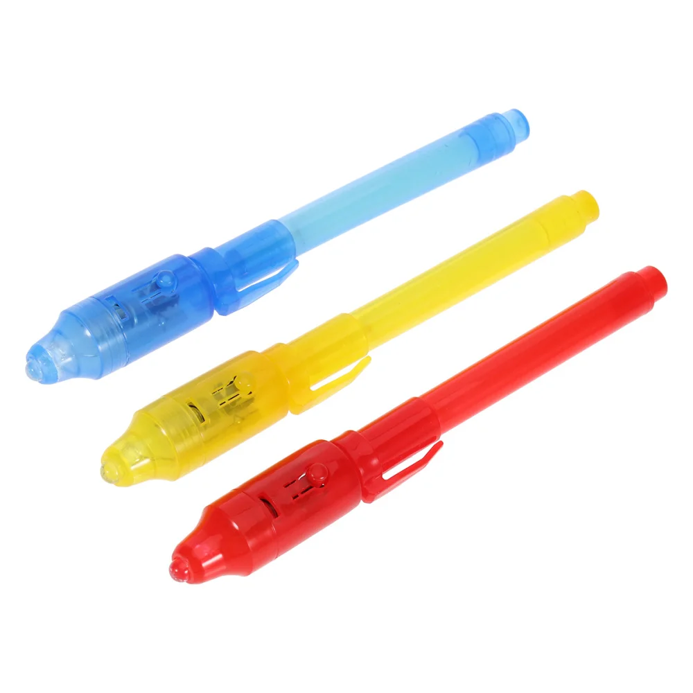 

24PCS Portable Invisible Pen Shadowless Pen Pen with UV-Light Invisible Ink Pen Light Pen