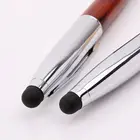 2 в 1 Мини стилус для сенсорного экрана деревянная шариковая ручка для iPad iPhone Samsung планшета студенческие подарки