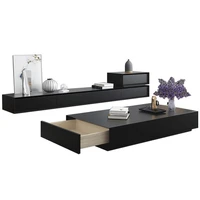 Style Coffee Table TV Cabinet Unit Black White Gray Modern Minimalist Creative Large and Designer Lounge Furniture