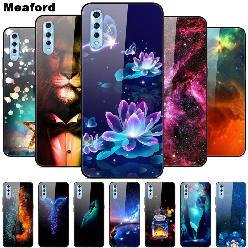 Чехол из закаленного стекла для Vivo S1 мягкий бампер с 3D принтом кошки чехол VIVO V17 Neo