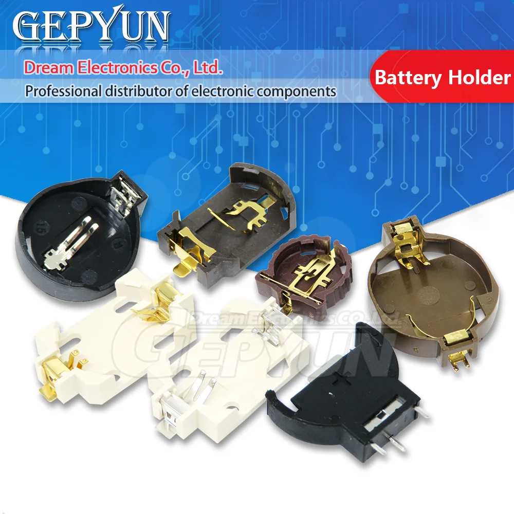 5 штук BS-6 с покрытием из золота/с покрытием из серебра/BS-8/BS-2 горизонтальный аккумуляторный держатель BS-10/ CR1220/Вертикальная розетка 2025 2032 держатель батареи