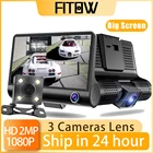 Автомобильный видеорегистратор Taida, 1080P Full HD, 4 дюйма, 3 объектива