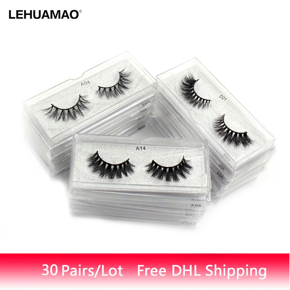 

LEHUAMAO 30 пар/лот, макияж, ресницы, 3D норковые ресницы, пушистые натуральные длинные ресницы, без жестокости, накладные ресницы, драматический г...