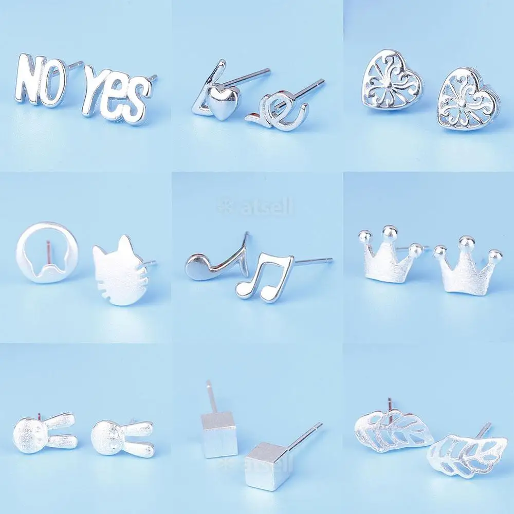 Мини-корона да-нет цветок шпильки для ушей не вызывает аллергию милый маленький