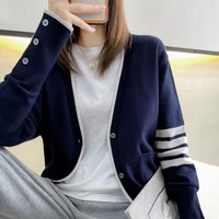 hot selling long sleeved spring and autumn cashmere womens sweater tb style new womens loose knit cardigan fashion top