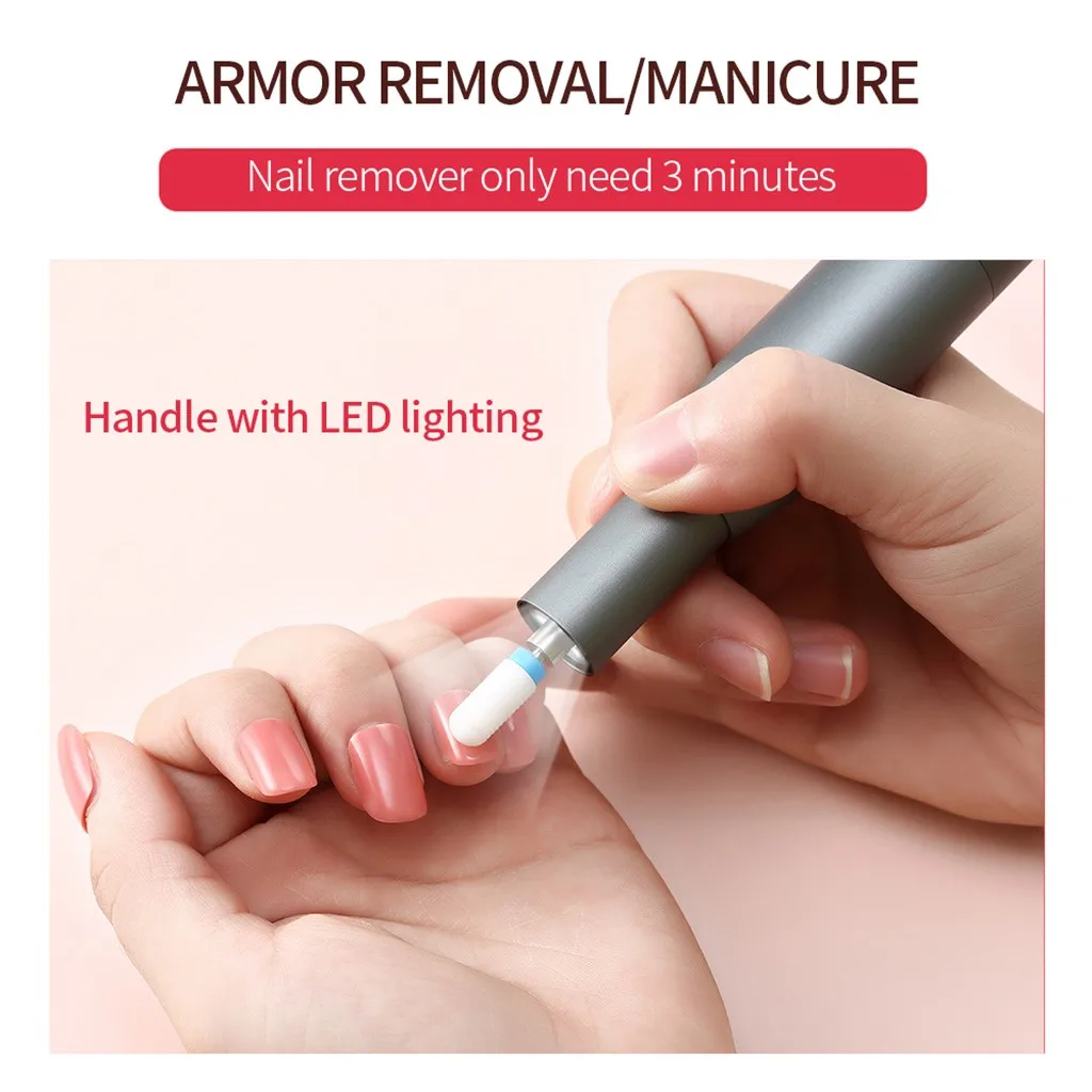 Электрическое сверло для ногтей маникюр Портативный Перезаряжаемые