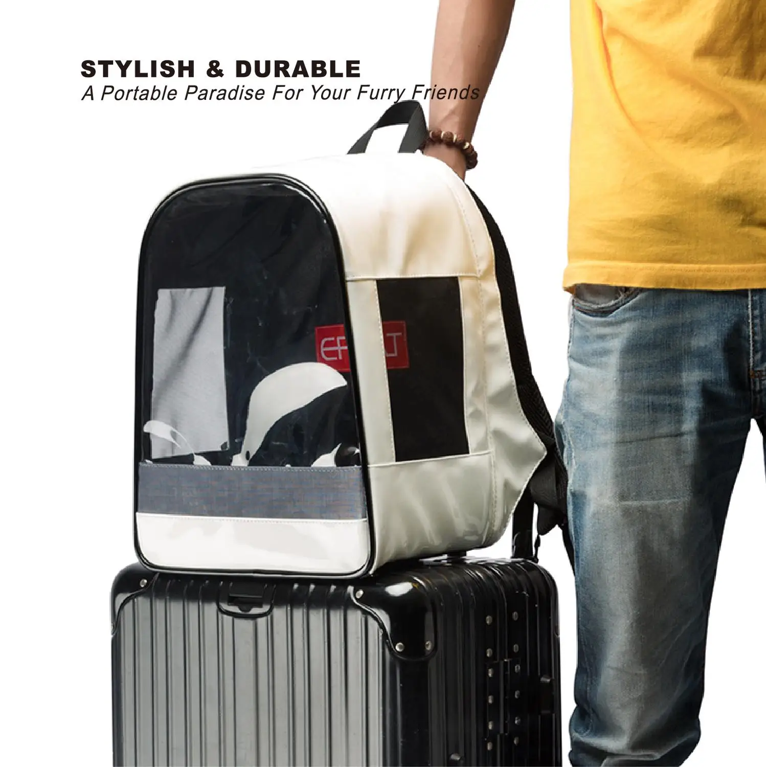 Портативная Сумка переноска для собак и кошек модный прозрачный дышащий