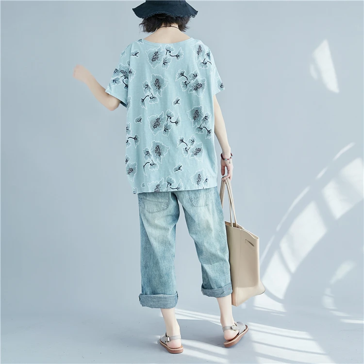 2020 женская летняя модная свободная футболка с коротким рукавом и боковыми