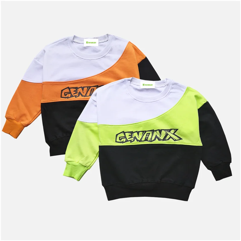 Топы для мальчиков детская одежда весенне осенняя хлопковая футболка с длинными