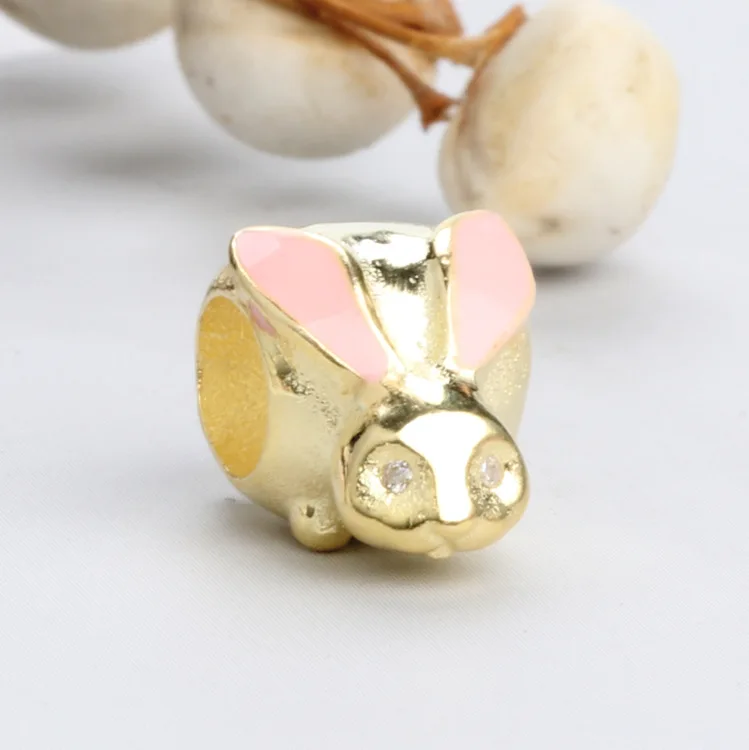 

Authentic 925 Sterling Silver Beads New Creative Cute Rabbit Fashion Beads Fit Original Pandora Bracelet For Women Diy Jewelry