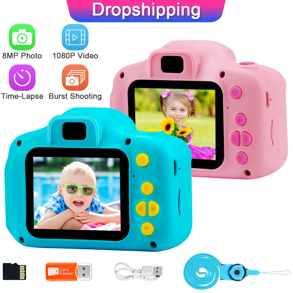 

Prograce Child Camera Mini Digital Camera Photo Video Camera Children Camera Kid Camera Toys for Girl Gift Camera Video Recorder