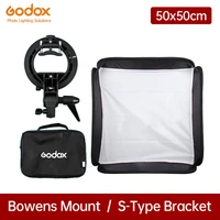 godox ajustable flash softbox 5050cm 50x50 s type bracket mount kit for flash speedlite studio shooting for canon nikon sony