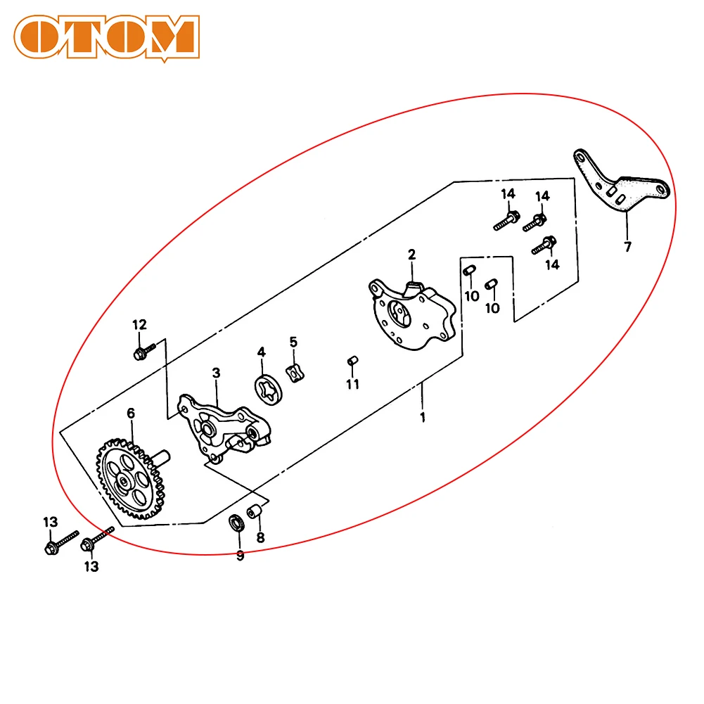 Масляный насос OTOM для мотоцикла HONDA AX 1 AX1 NX250 NX 250 аксессуары мотокросса Endur| |