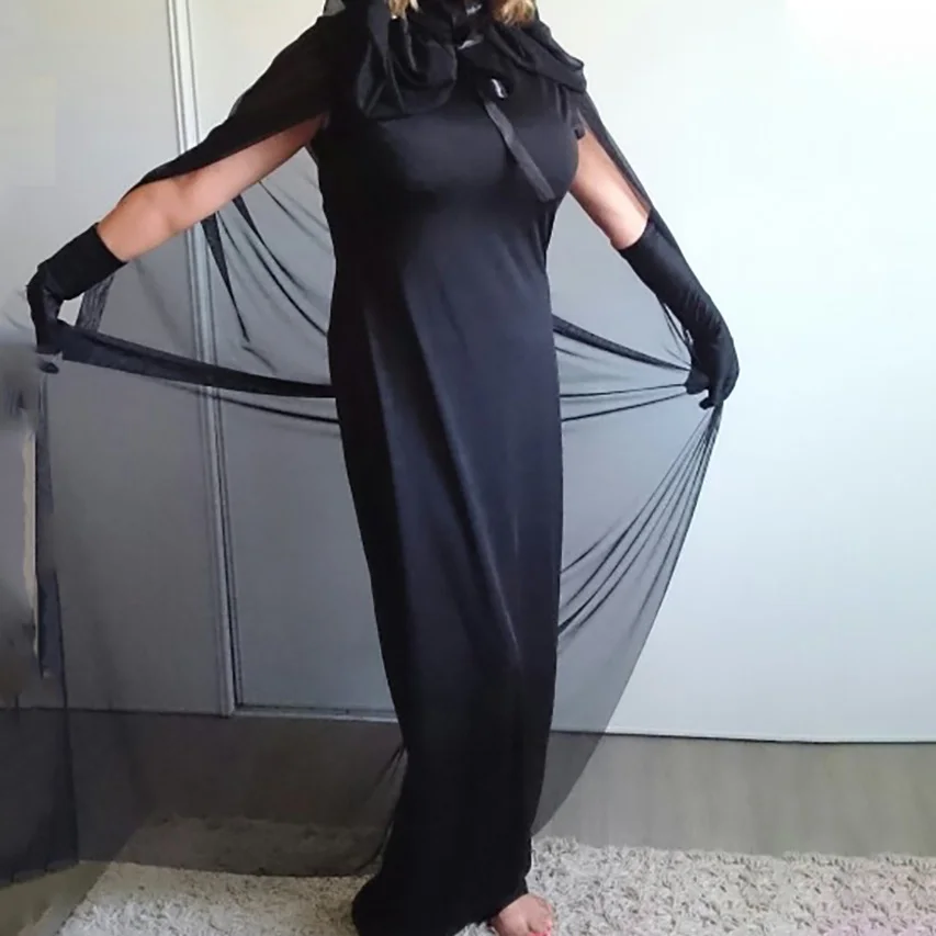 Хэллоуин платье для женщин вампир зомби толстовки кружева ужас Vestido Необычные страшные невесты черное платье маскарадный костюм ведьмы