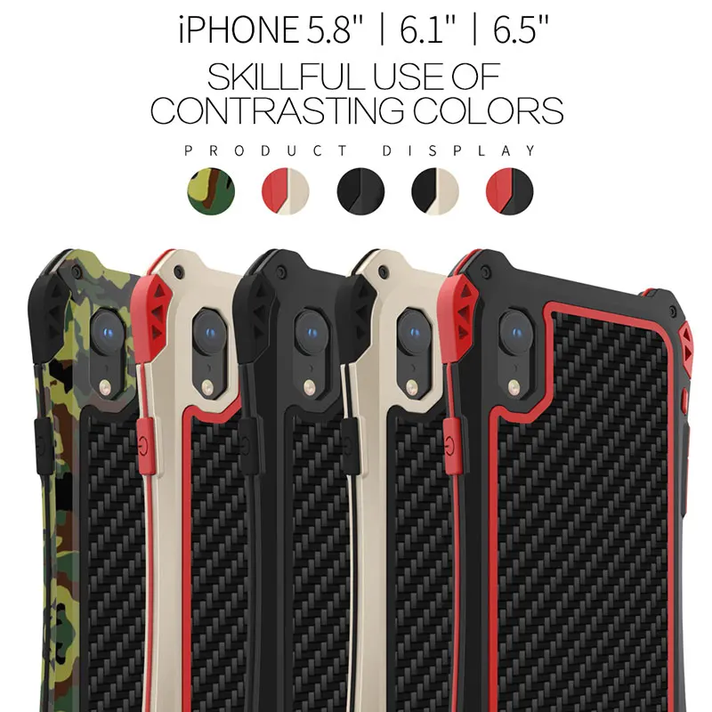 Металлический чехол для iPhone 11 Pro Max чехол противоударный алюминиевый Gorilla glass Siliocne Твердый защитный чехол для iPhone X чехол для Max XR