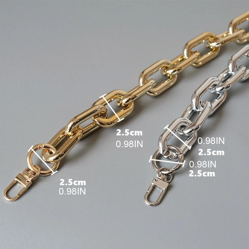 

40/60/80/120cm Metal Strap DIY Purse Replacement for Handmade Beach Bag Bucket Handbag Handles Top Handle Bags Purse Accessories