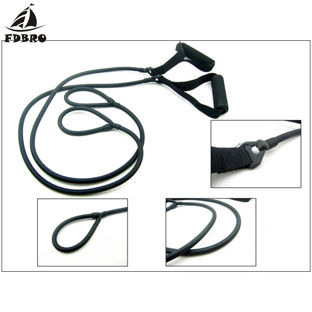 FDBRO, 2 шт., для йоги, Тяговая веревка, для ног, латексный, для фитнеса, сопротивление, растягивающийся ремень, Эспандеры, натуральный латексный, для йоги, тренировочный пояс