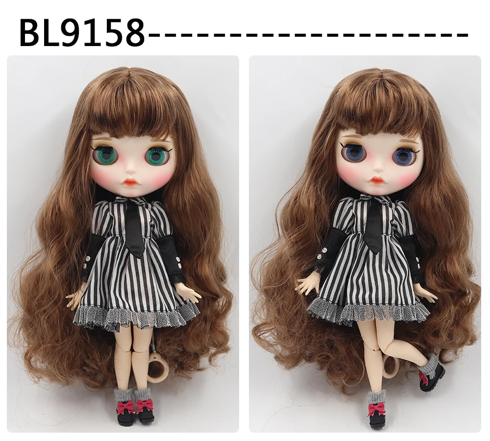 1/6 bjd ледяная фабрика blyth кукла bjd шарнир тела белая кожа bjd 30 см матовый лица резные губы с бровей индивидуальные лица