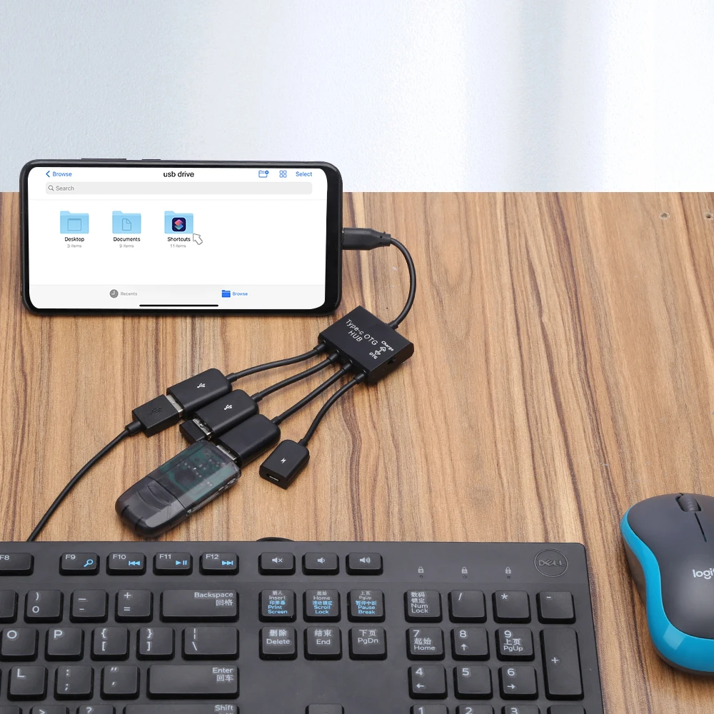 Хаб Onvian OVUS0110 с 2/3 USB-портами и адаптером USB Type-C для устройств iOS/Android | Мобильные