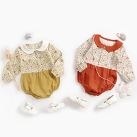 long sleeved baby jumpsuit orangic cotton baby clothes floral baby climbing suit infant rompers baby girls clothes