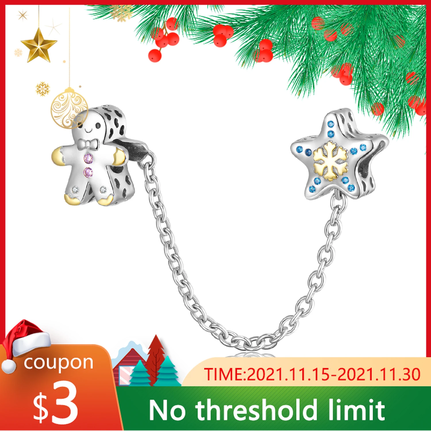 

Цепочка Защитная для мужчин и женщин, из серебра 925 пробы