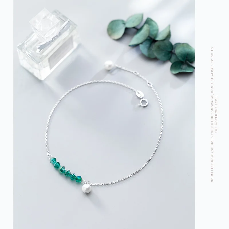 Trustdavis 100% 925 пробы серебристый зеленый циркон Женский синтез подарок на день