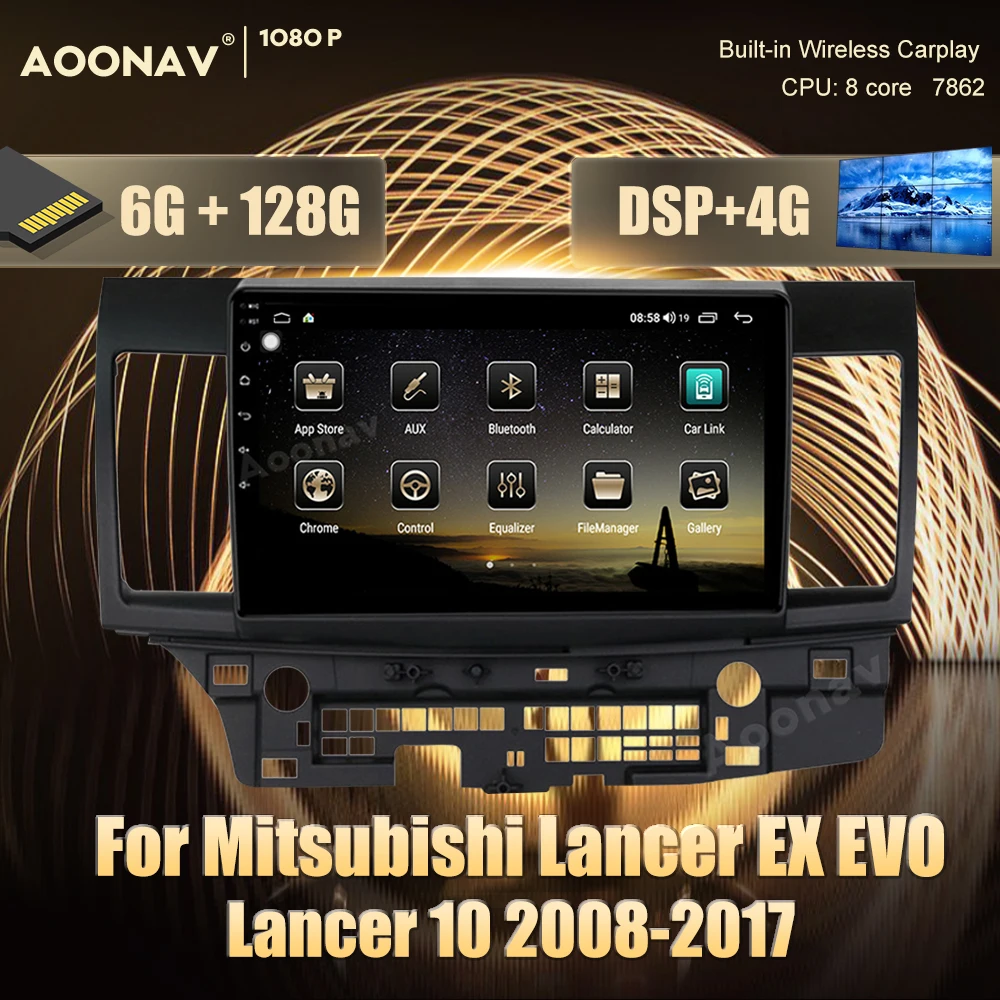 

Автомагнитола 2 din на Android с GPS, мультимедийный проигрыватель для Mitsubishi Lancer EX EVO Lancer 10 2008-2017, автомобильный GPS-навигатор, стерео проигрыватель